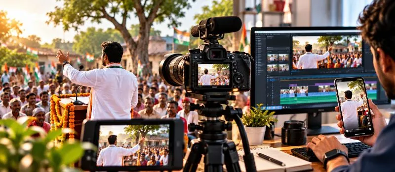 Political reel and short video creation for Gram Panchayat elections in Jamshedpur