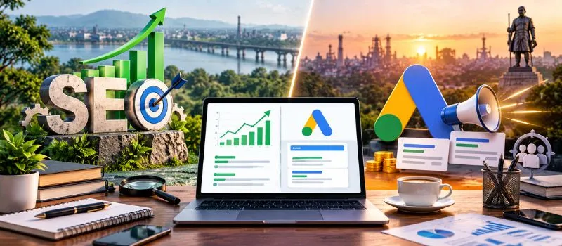 SEO vs Google Ads for businesses in Jamshedpur